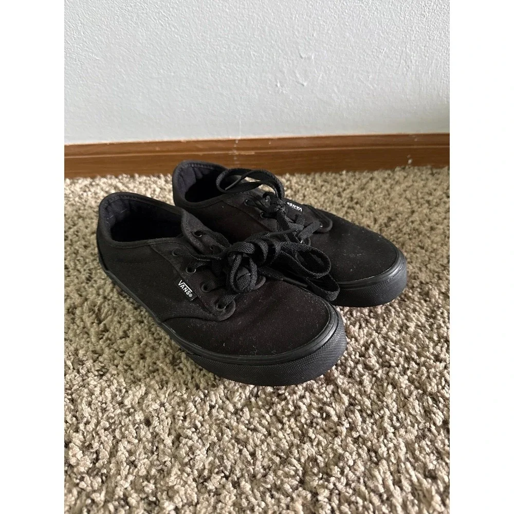 Vans‎ Atwood Triple Black Youth Comfort Sneakers Size 4.5